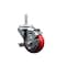 Service Caster 3 Inch Red Polyurethane Wheel Swivel 58 Inch Threaded Stem Caster with Brake SCC SCC-TS20S314-PPUB-RED-TLB-58212 - alternate 1